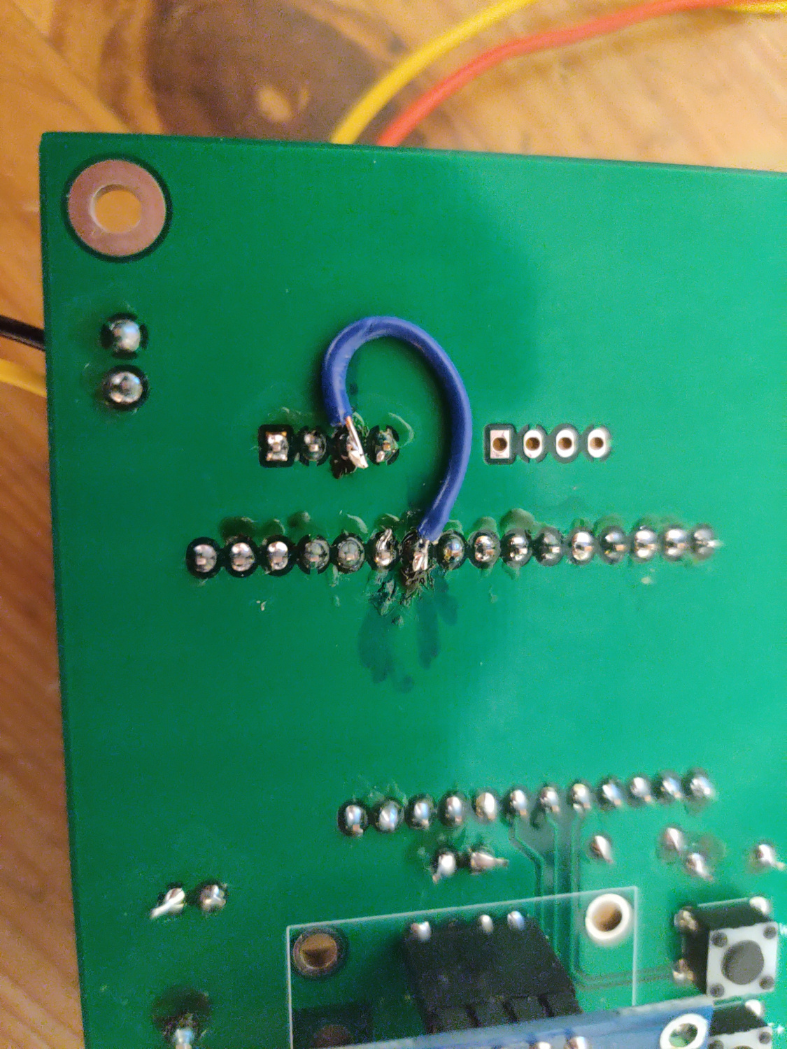 Wire ran to jump connection